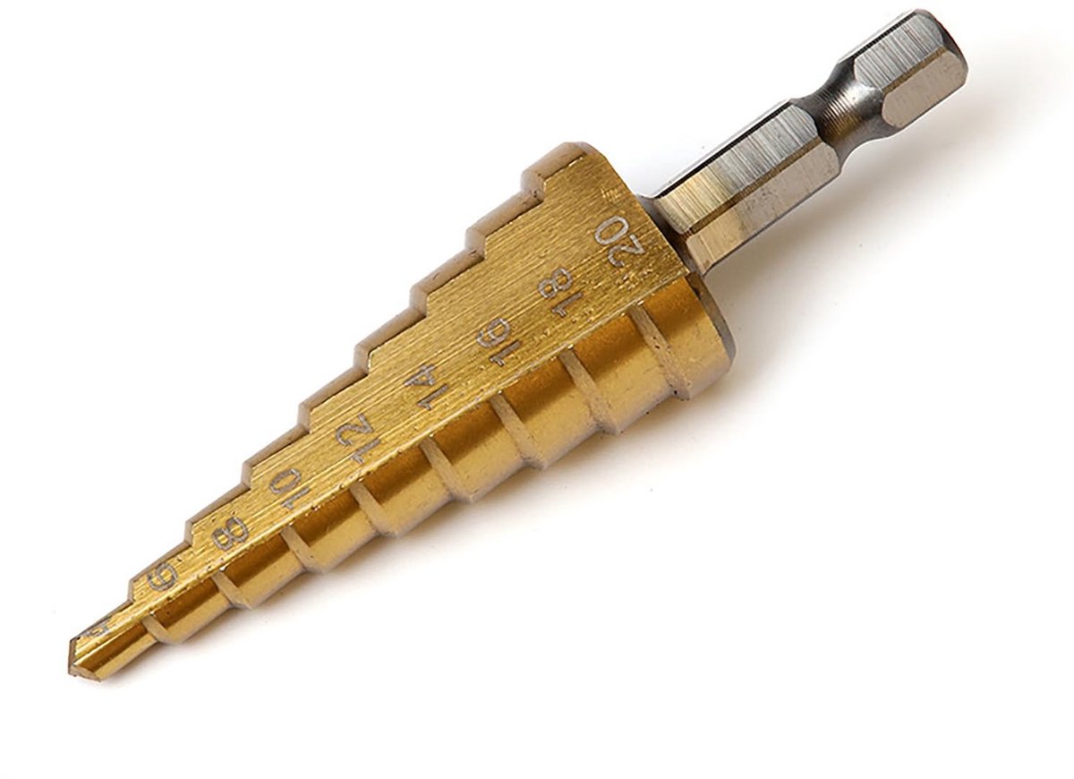 Elzusha - HSS Titanium Trapboor 4-20 mm met Driehoekige Schacht