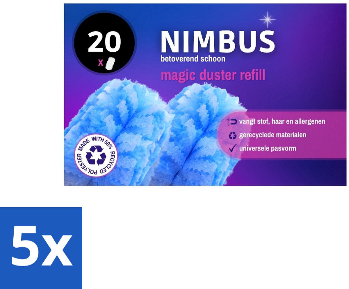 NIMBUS Magic Duster Navulling 20 stuks per verpakking - Bulkverpakking - 5 stuks
