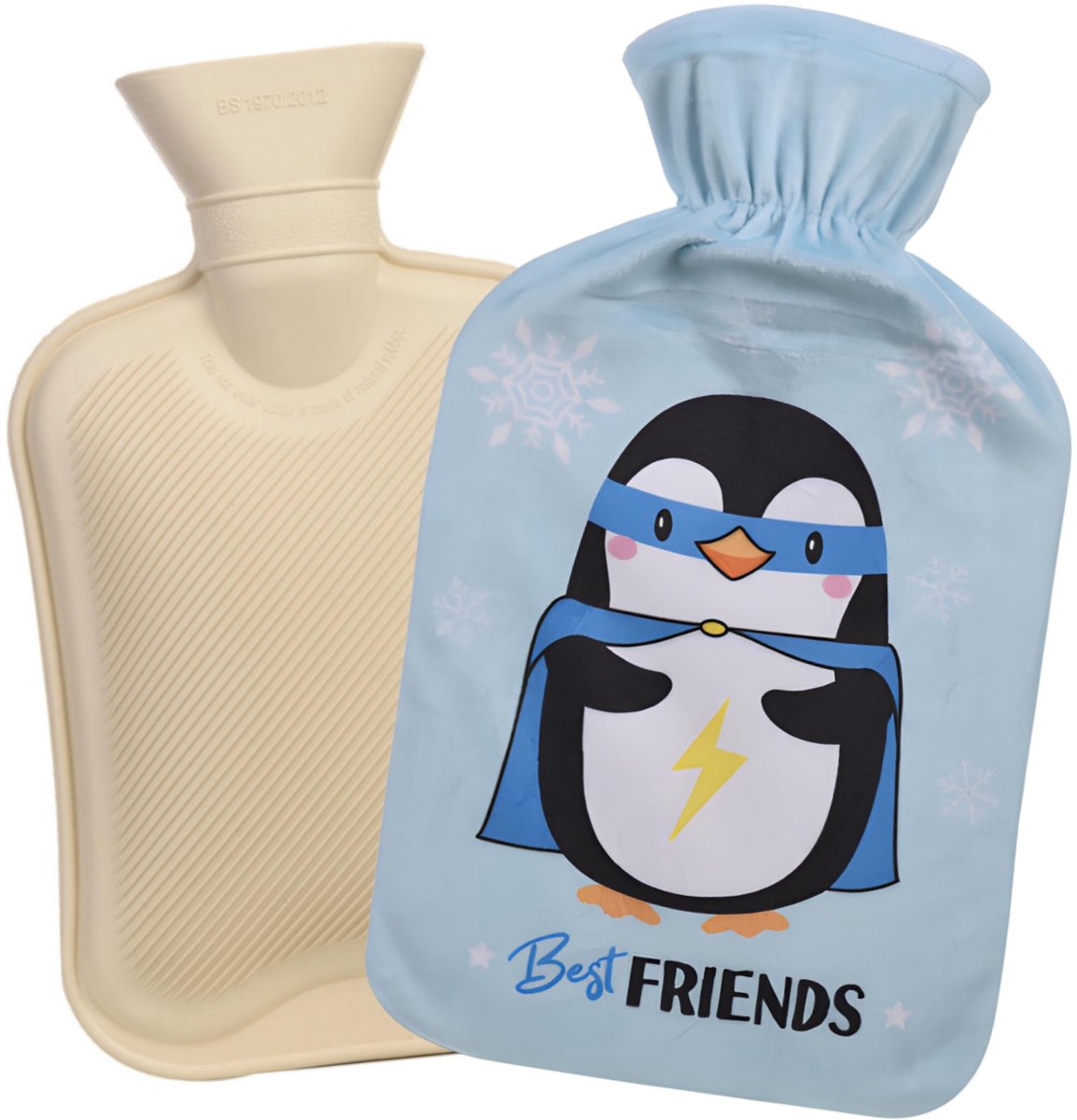Elzusha - Warmwaterkruik met Zachte Pluche Hoes 1L