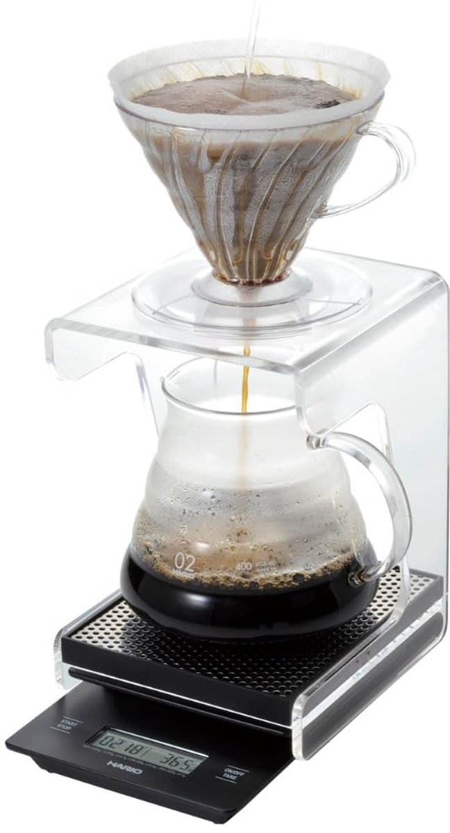 Elzusha - V60 Black Countertop Koffieweegschaal met Timer