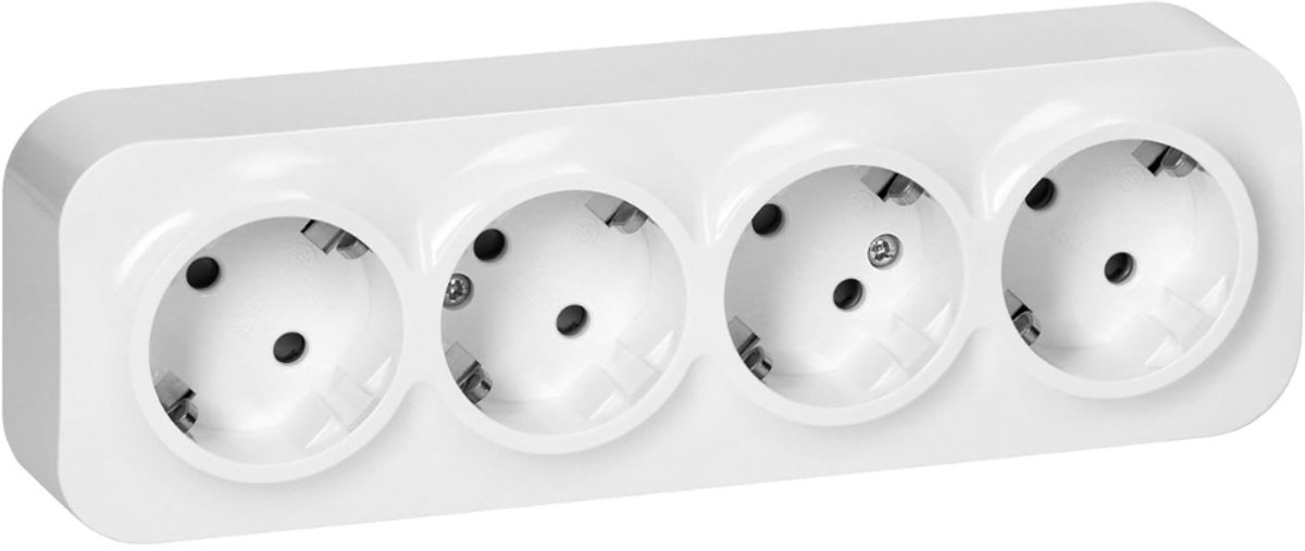 ZRNS® Opbouw Stopcontact - Buitenstopcontact - Wit