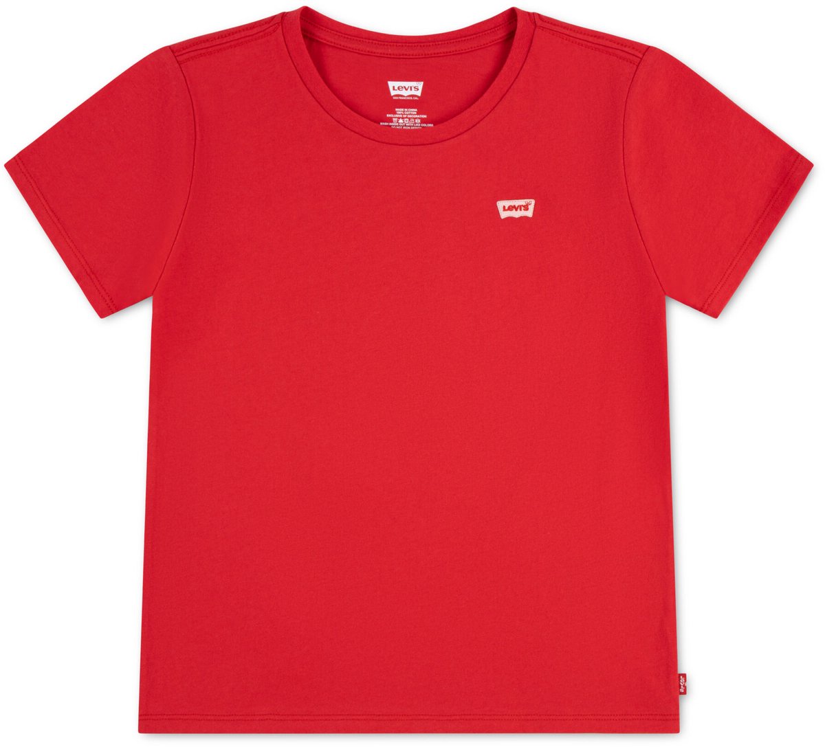 Levi's - Meisjes t-shirt - Maat 128 - Meisjes - Rood -