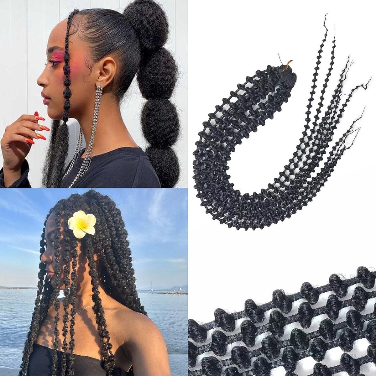 Zachte Krullende Vlechten voor Vrouwen - 10 Strengen 24 Inch Voorgehaakte Faux Locs en Haakwerk Dreads