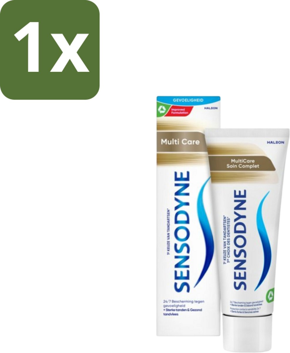 1 x Sensodyne Tandpasta MultiCare 75 ml - Gevoelige Tanden - Mondverzorging - Tandpasta - Tandgevoeligheid - Tandplak