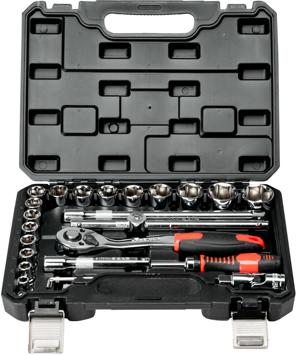26-delige Doppenset met Ratel 1/2" - CrV Staal