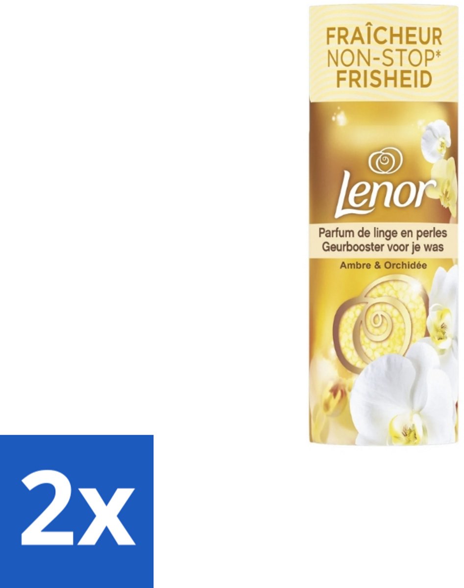 2 x Lenor – In-Wash Geurbooster – Gouden Orchidee - 19 wasbeurten - Geurbooster - Wasgeur - Amber En Orchidee - Wasparfum - Kledinggeur