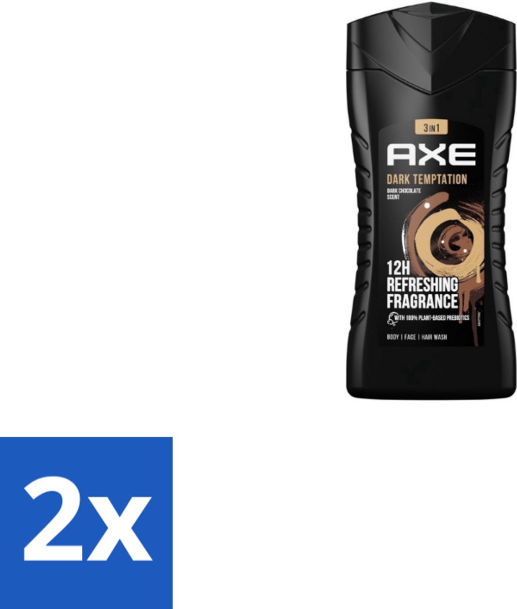 2 x Axe – Douchegel – Dark Temptation – 250 ml - Douchegel - Douchegel Mannen - Douchegel Met Geur - Douchegel Dark Temptation - Douchegel Voor Mannen