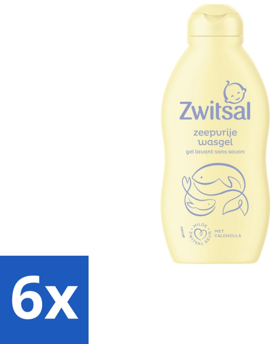 Zwitsal Zeepvrije Wasgel 200 ml - Voordeelverpakking - 6 stuks