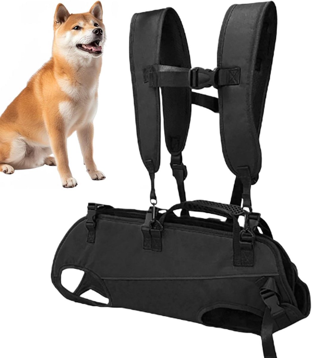 Honden Draagzak - Verstelbare Hondentas - Dagelijkse Uitstapjes - Ademend Mesh Ontwerp - Maat M - Zwart
