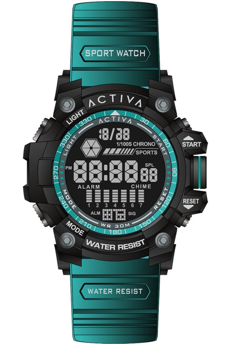 Activa Digital ACW8020-006 Heren digitale horloge - 56 mm