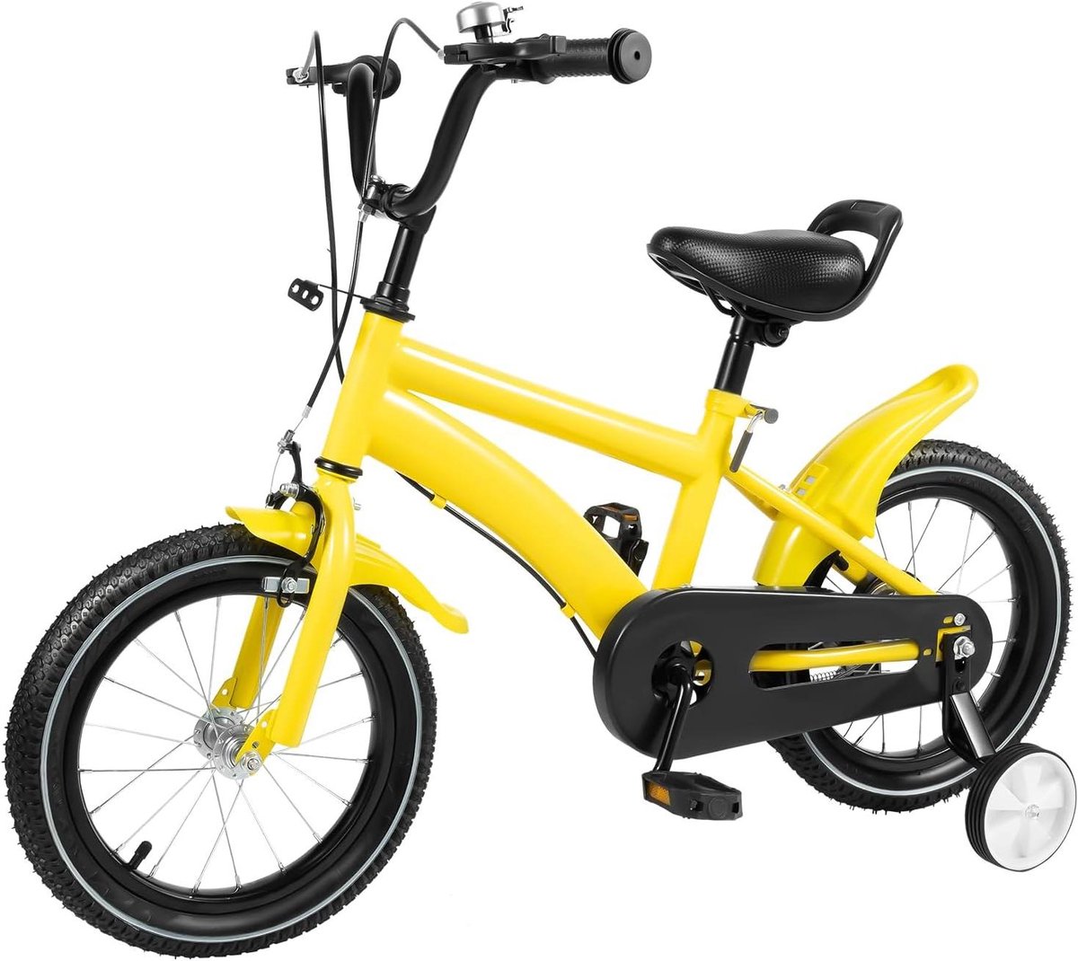 Kinderfiets Meisjesfiets Eerste Rijervaring Veiligheidsremmen 14 inch Geel