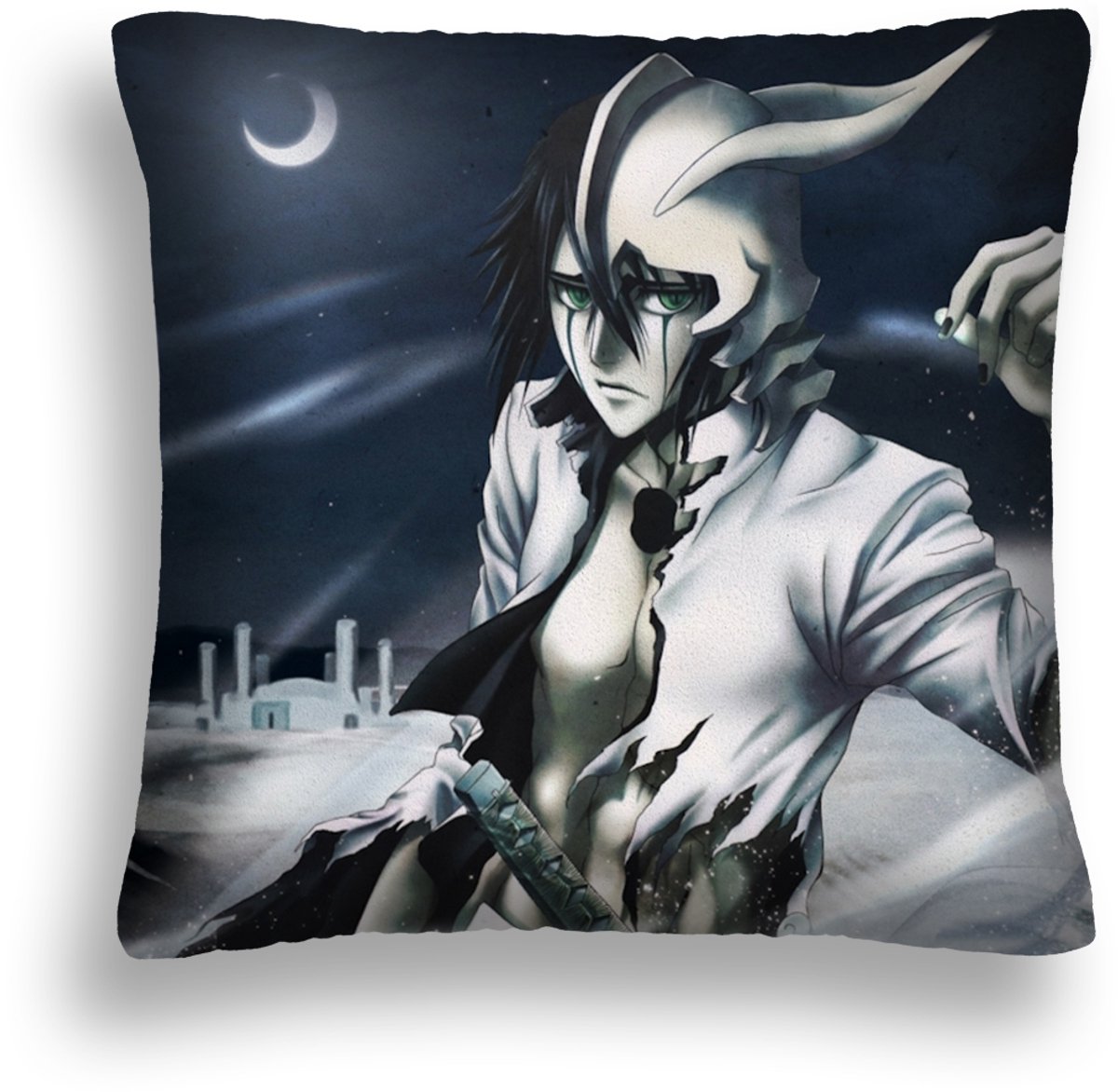 Decoratief Anime Manga Kussen 40x40cm - Ridder in Maanlicht