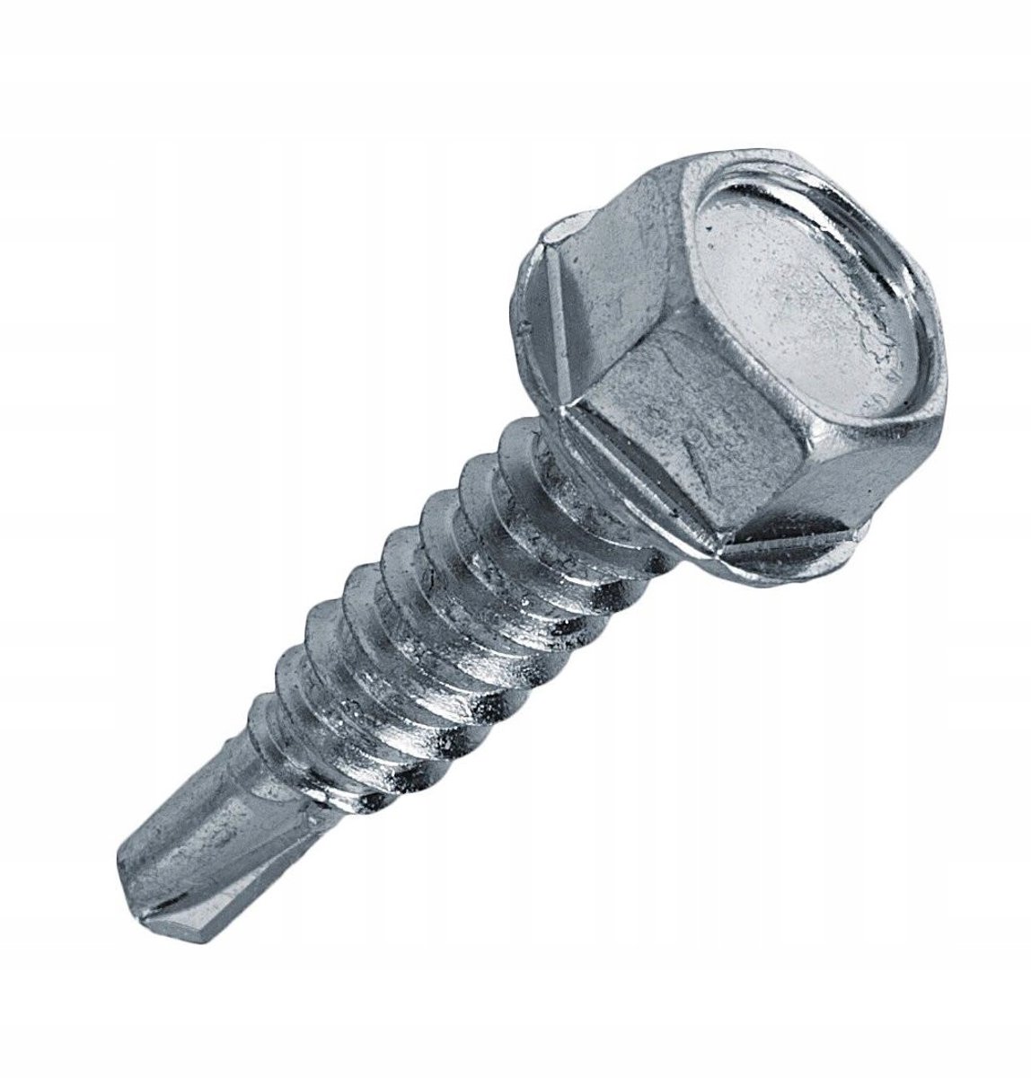 Zelfborende schroeven 4,8x19mm, 100 stuks, wit verzinkt