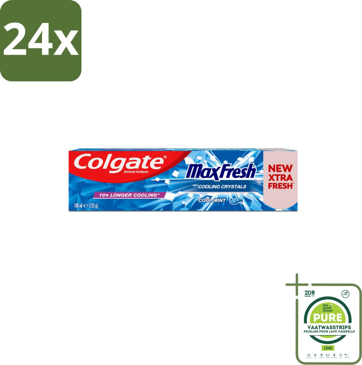 Colgate Tandpasta Maxfresh Coolmint 100 ml - Voordeelverpakking - 24 stuks - Tandpasta - Frisse adem