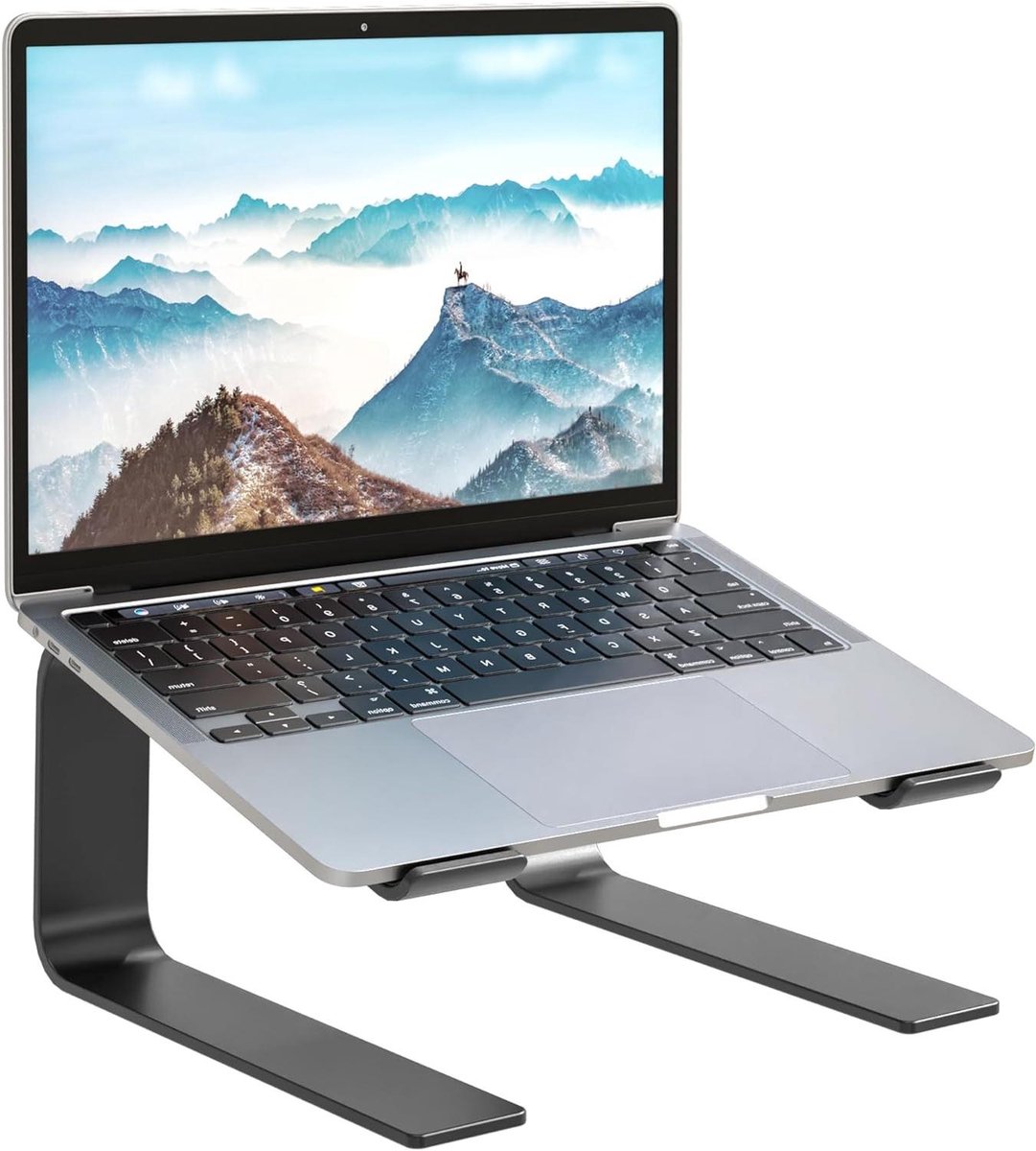 Laptop Standaard - Laptophouder Verhoger - Ergonomisch Werken - Verbeterde Houding Warmteafvoer - 10-173 Inch - Zwart
