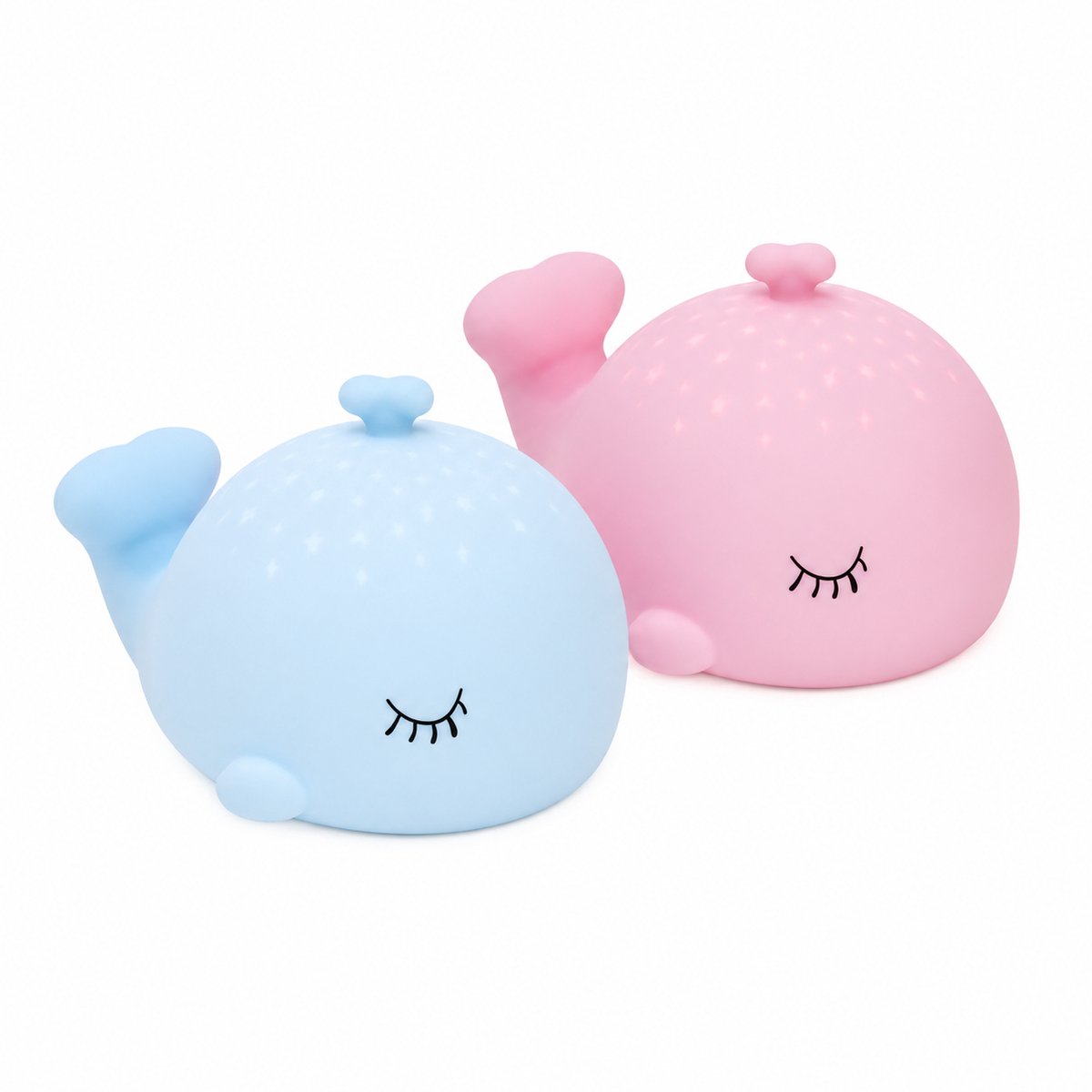 VHV 2-Pack Nachtlampje - Kinderkamer Verlichting - Oplaadbaar Nachtlampje Baby - Baby Nachtlampje - Bedlampje - Roze&Blauw