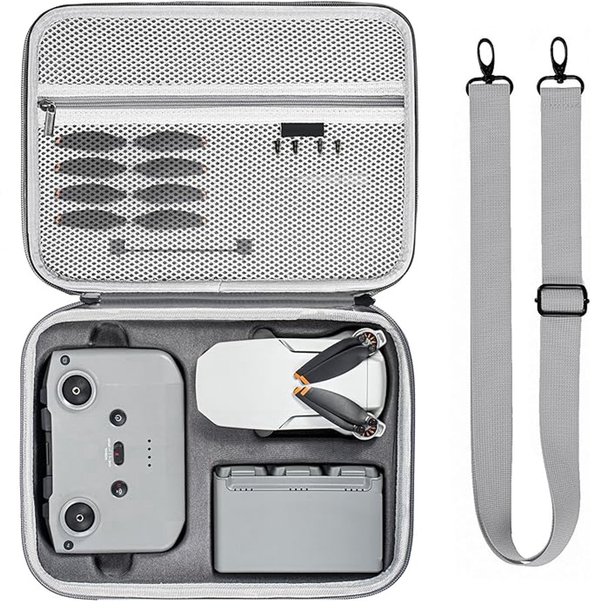 casalora Mini 4K-tas, draagbare reistas/koffer voor DJI Mini 4K Fly More Combo accessoires, geschikt voor DJI 2 SE