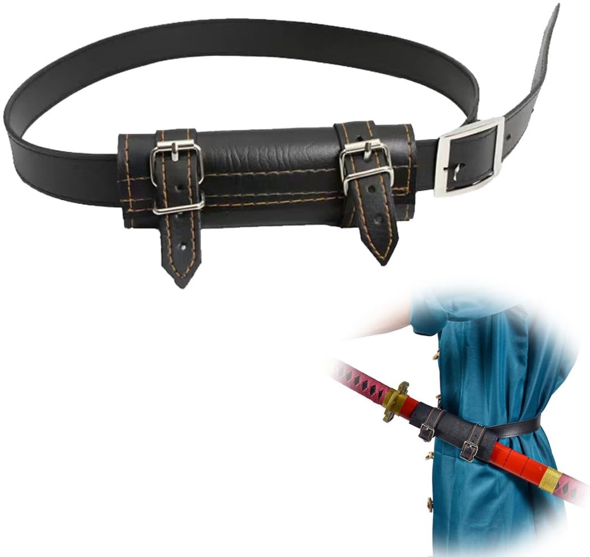 Elzusha - Katana Lederen Riem voor Transport van Zwaarden