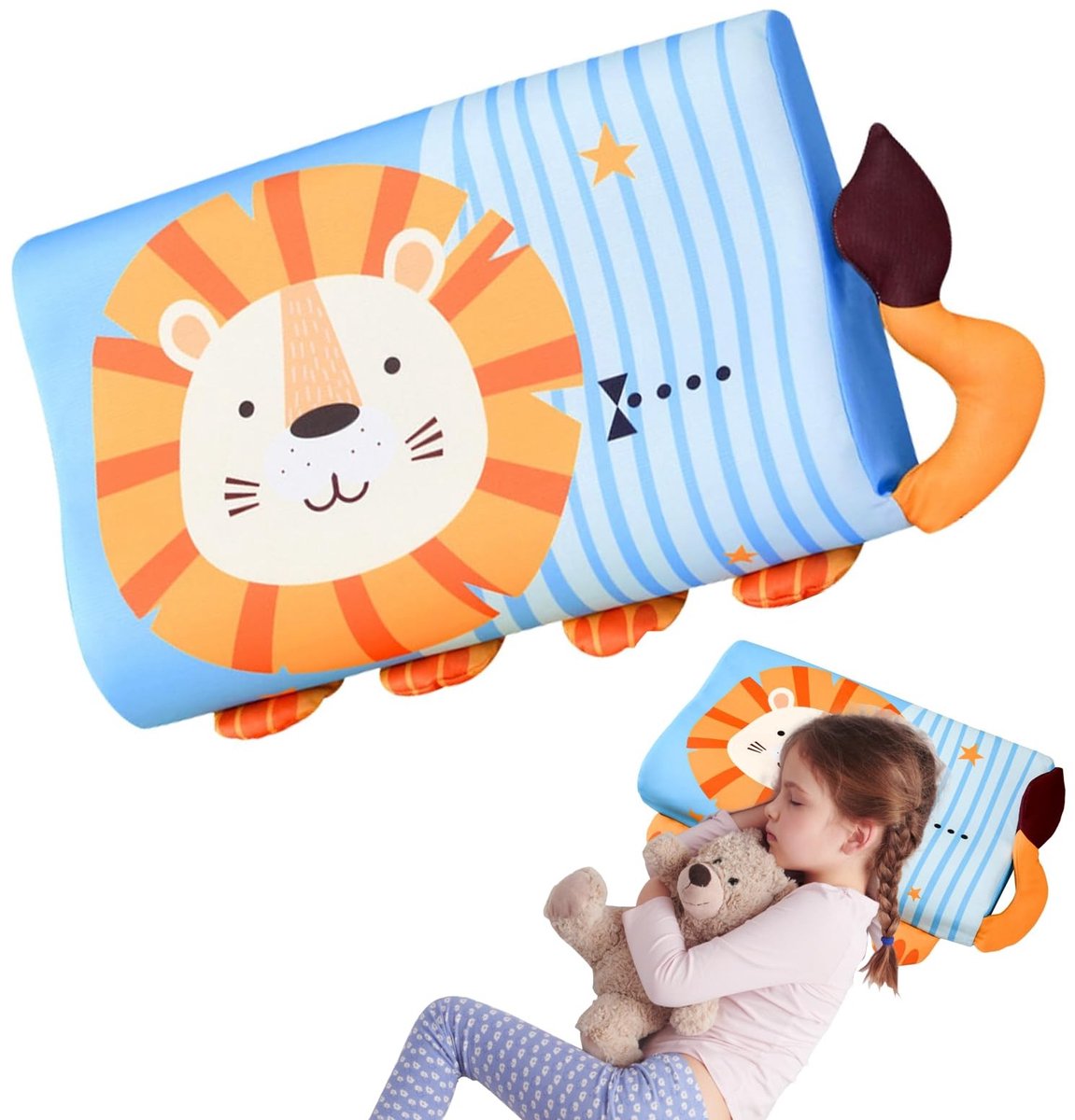 Elzusha - Ergonomisch Kinderkussen met Kawaii Dier Ontwerp