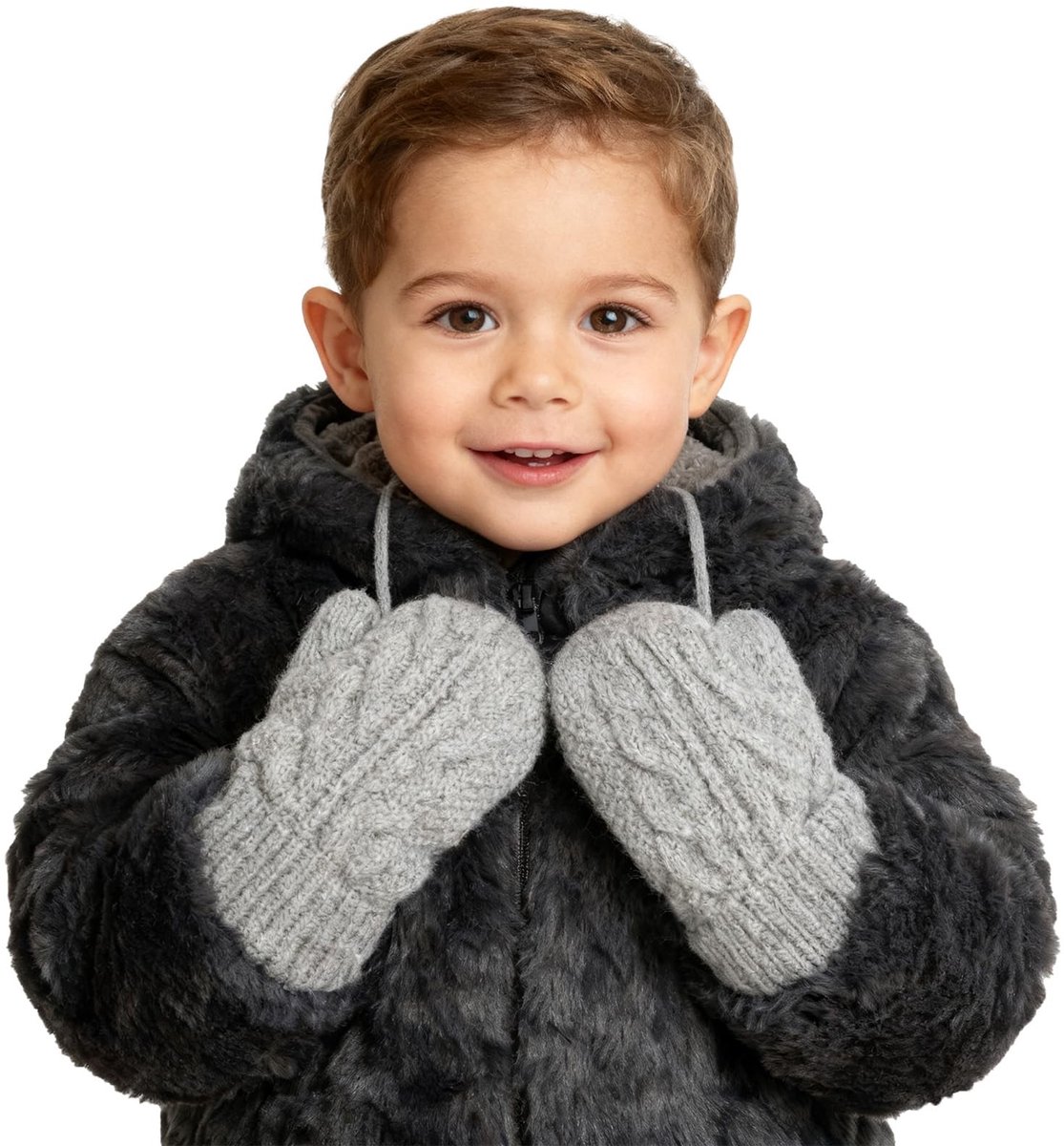 Elzusha - Schattige Kindermittens met Beer Motief voor Kinderen van 1-3 Jaar