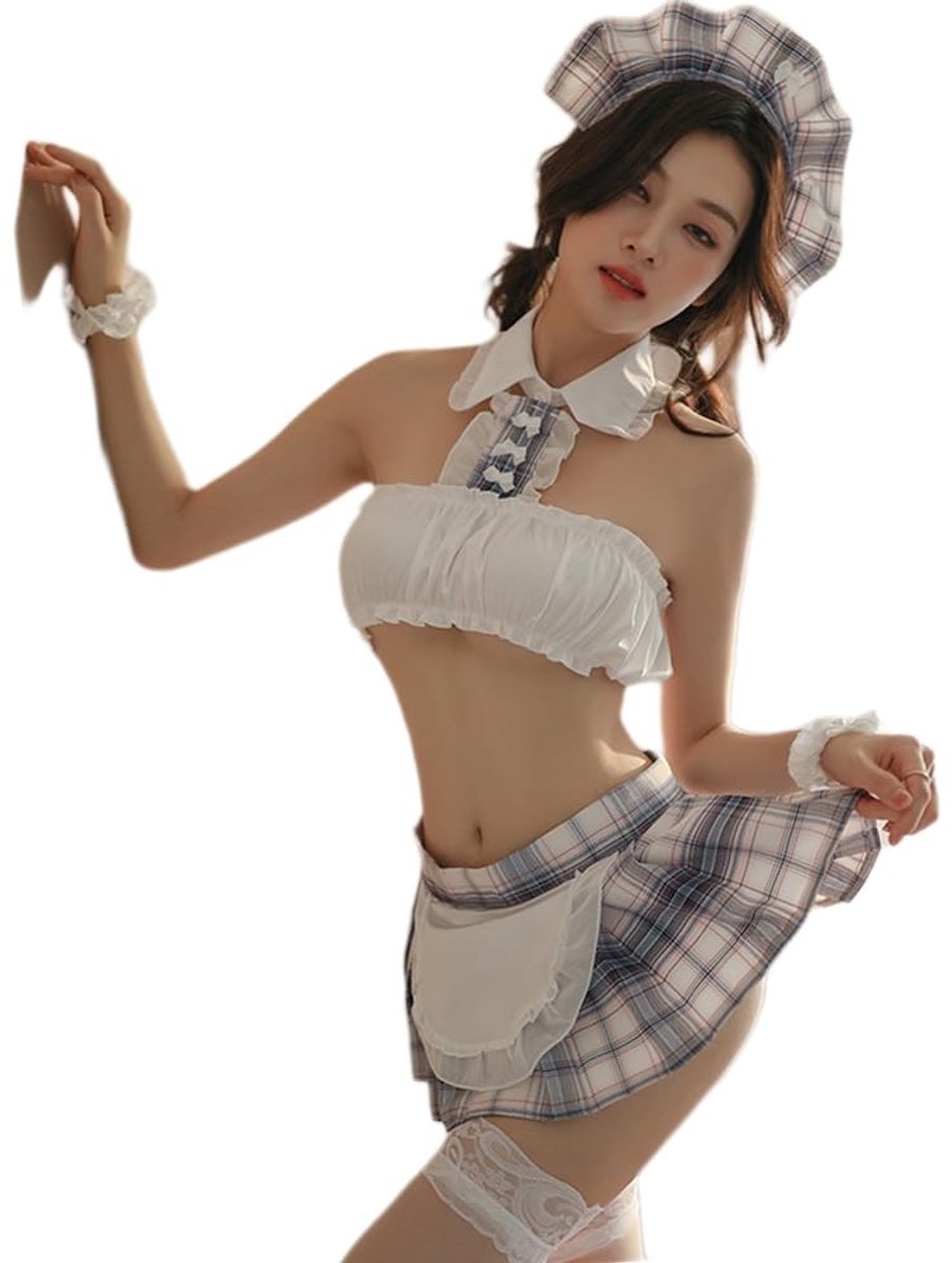 Elzusha - Sexy Cosplay Schoolmeisjes Kostuum voor Vrouwen, One Size