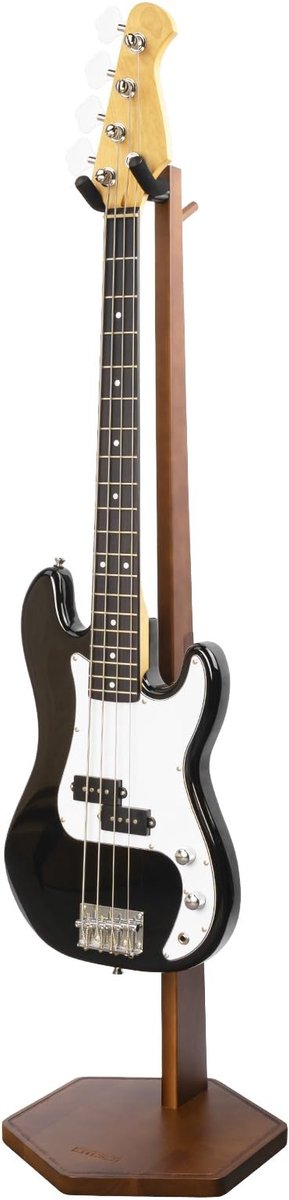 Elzusha - Houten Bass Gitarenstandaard met Haak voor Thuis of Studio