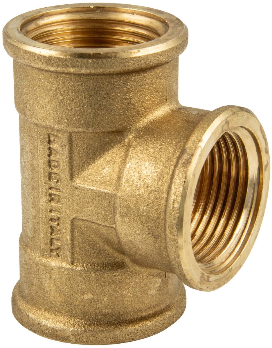 Elzusha - Messing T-stuk 1 1/4 inch