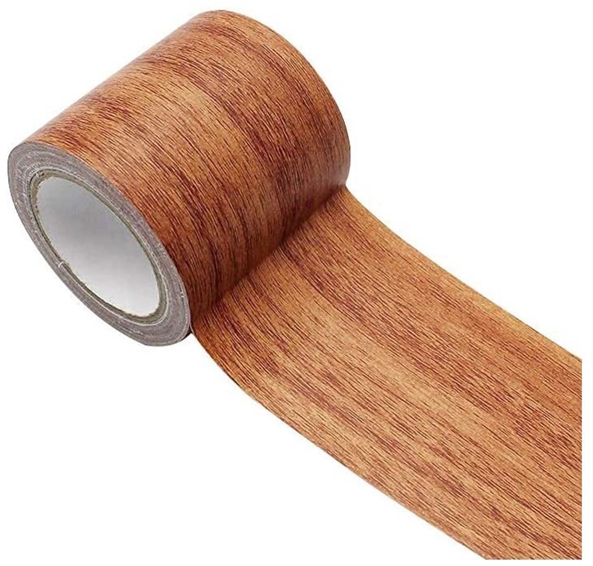 Houten Look Plakband 5.5cm x 4.57m Zelfklevende Houtnerf Tape voor Krassenherstel op Laminaatvloeren, Waterdicht en Duurzaam