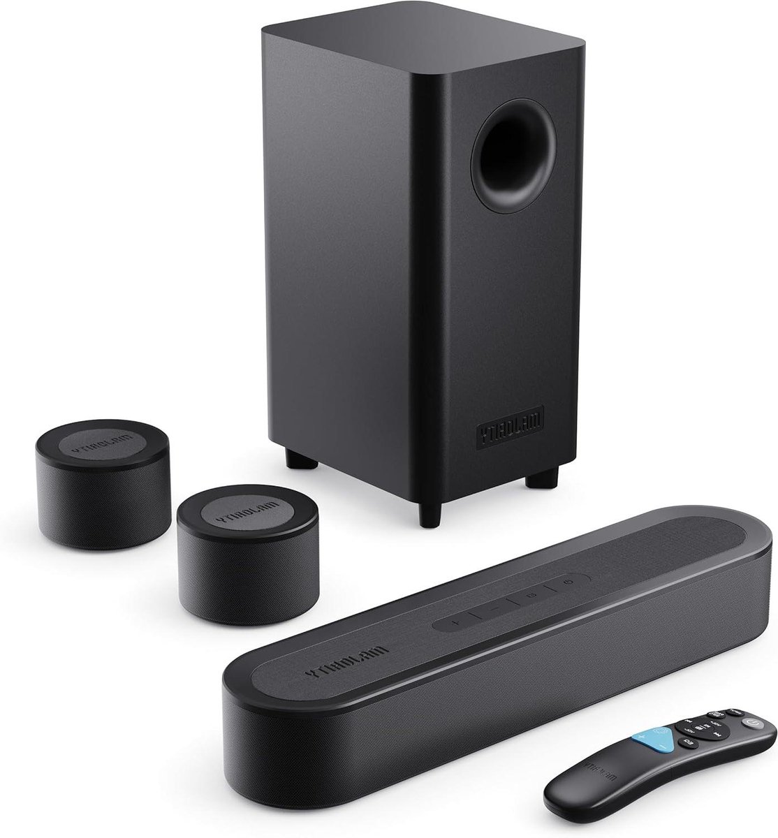 Soundbar Systeem - Home Audio - Film Kijken - Draadloze Connectiviteit - 40 cm Breed - Zwart