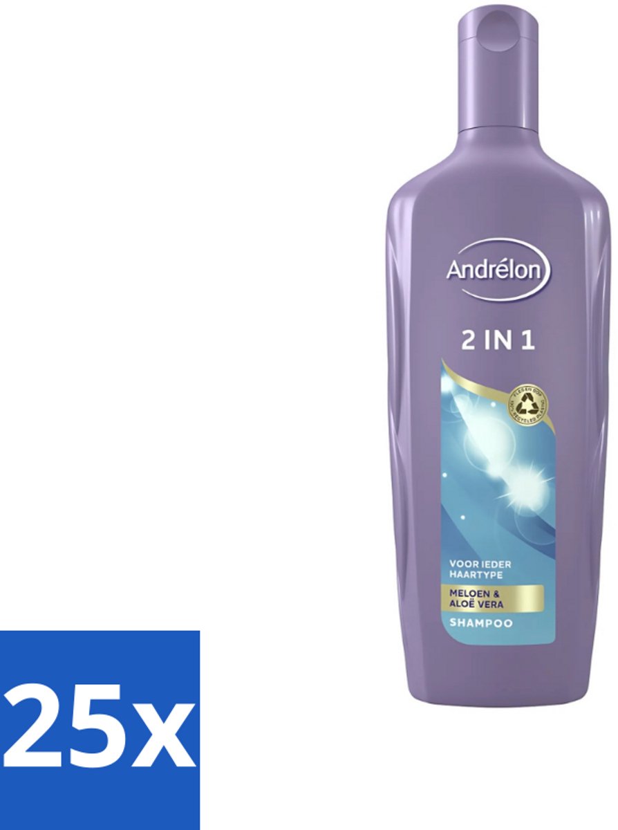 25 x Andrélon - 2-in-1 - Shampoo - Reinigt & Verzorgt - 300 ml - 2-in-1 Shampoo Conditioner - Haartype - Haartype - Haartype - Haartype