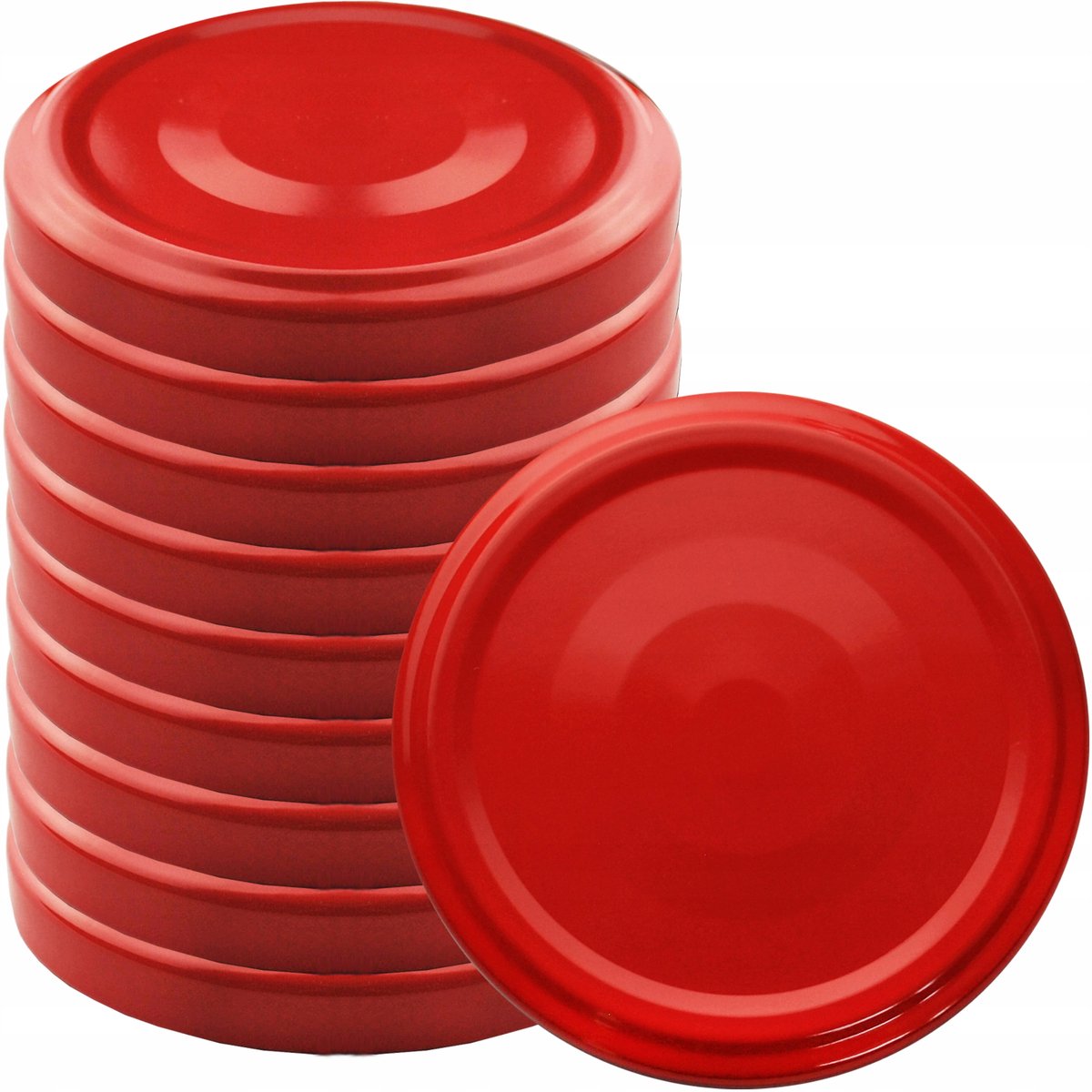 10x Rode Twist-Off Schroefdeksels voor Potten - 63mm