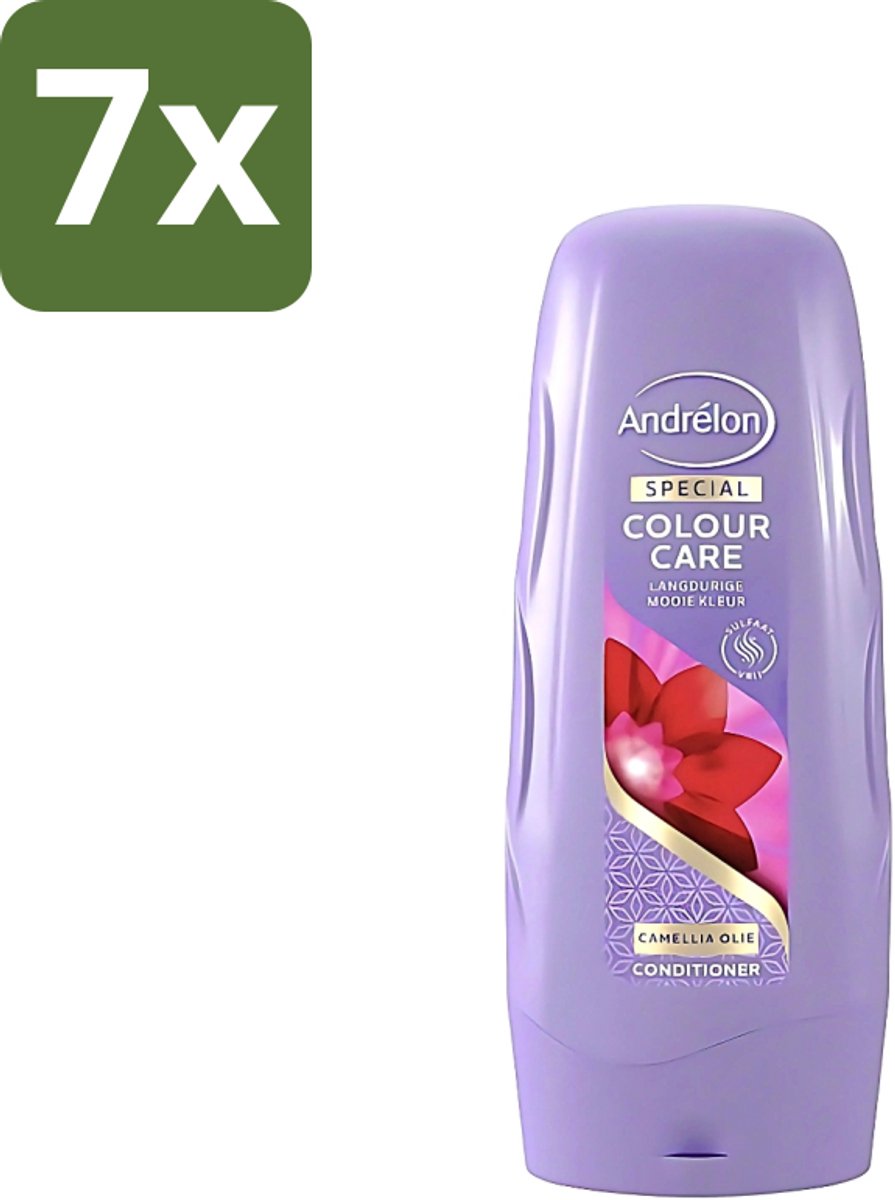 7 x Andrélon - Colour Care - Camellia Olie - Conditioner - Kleurbehoud - 300 ml - Kleurbehoud - Gekleurd Haar - Camellia-olie - Sulfaatvrije Conditioner - Haar Verzorging