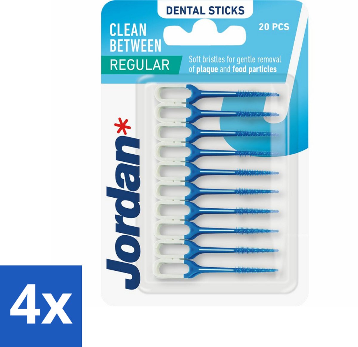 Jordan Clean Between Sticks Regular 40 stuks per verpakking - Voordeelverpakking - 4 stuks