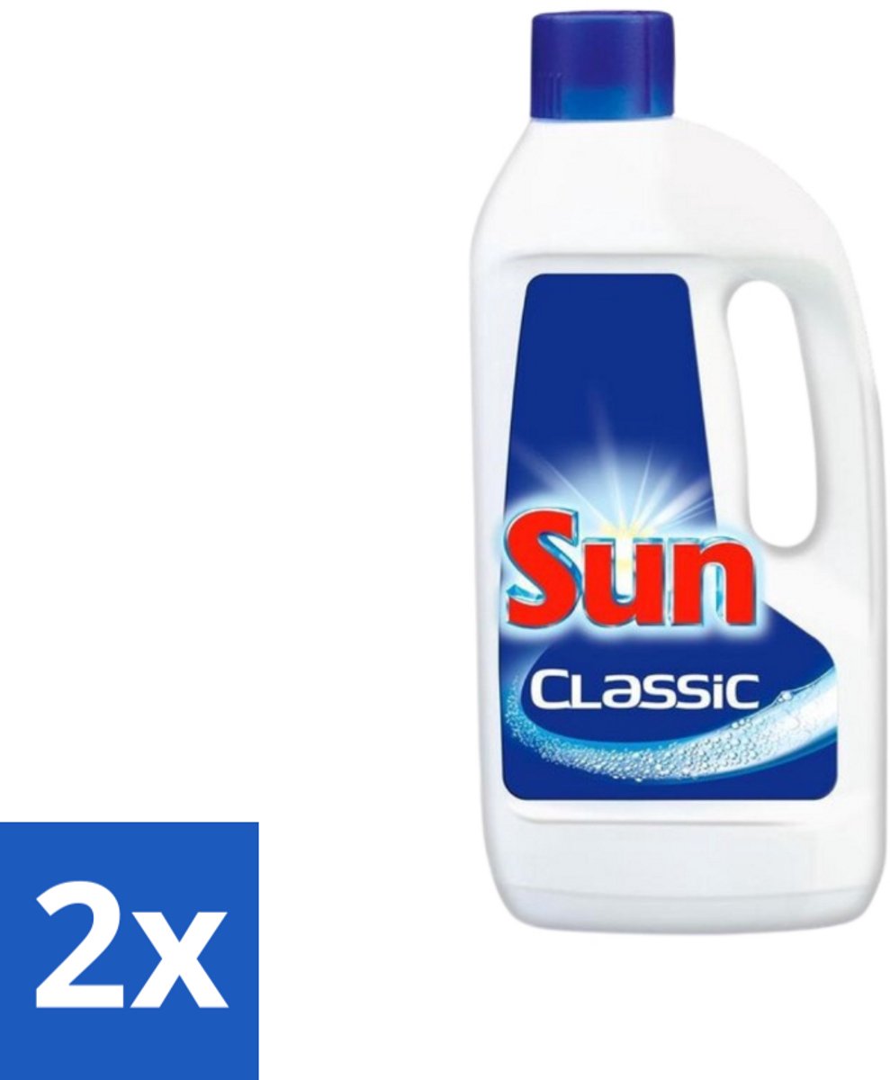 2 x Sun Classic - Vaatwasmiddel Gel - 75 Wasbeurten - Vaatwasmiddel - Vaatwasser - Vaatwasgel - Schoon Vaat - Vloeibaar Vaatwasmiddel