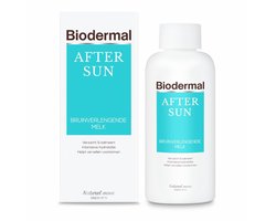 Biodermal After Sun Bruinverlengende melk, 200 ml - Aftersun melk, Verzacht en Kalmeert, Intensieve hydratatie, Helpt vervellen voorkomen