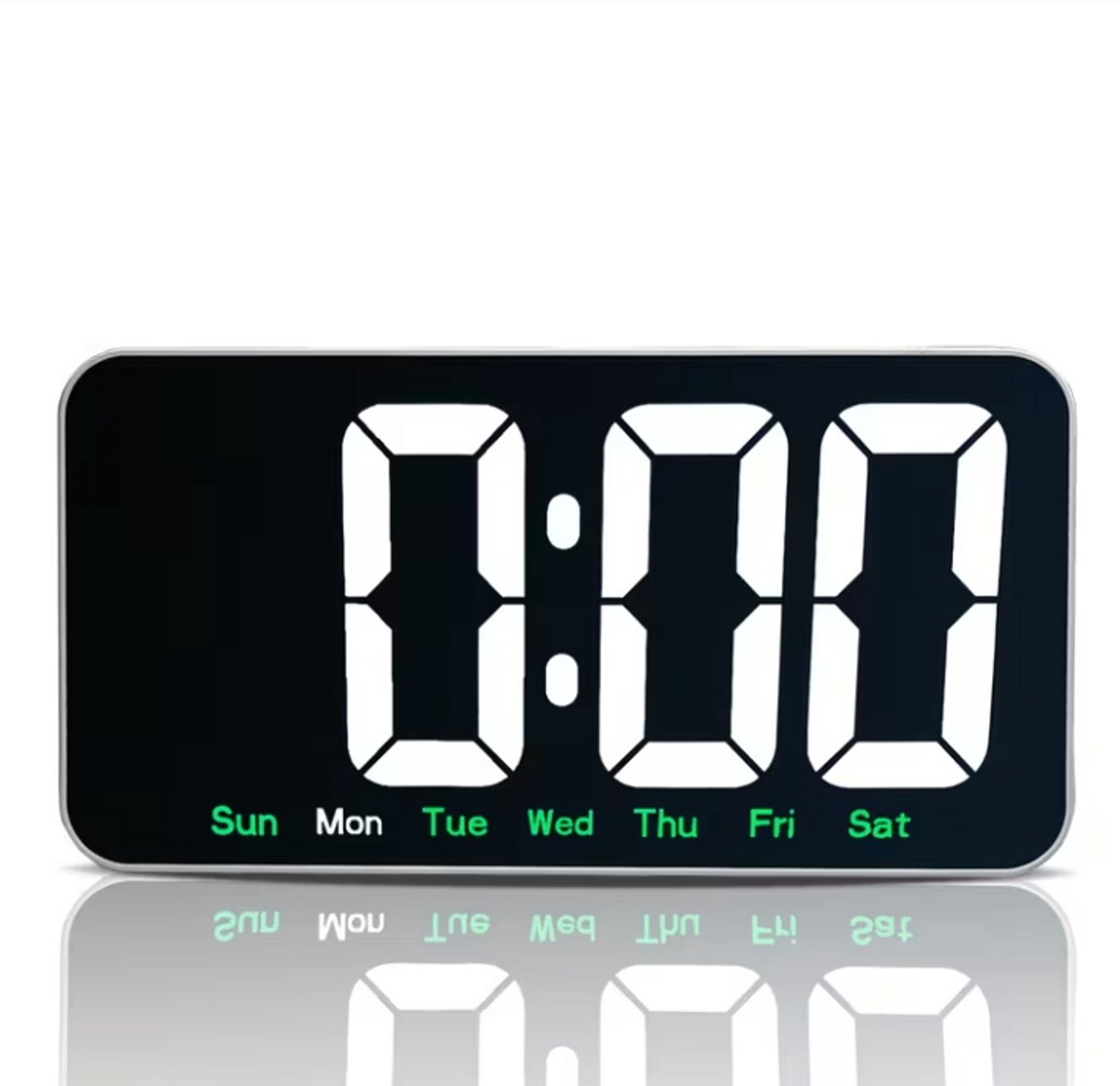 Digitale LED-Klok Met 3 Helderheidsniveaus En USB-Voeding - Zwart Paneel Witte Cijfers - Eenvoudig Aan De Muur Te Bevestigen - Ideaal Voor Thuis, Kantoor, Keuken En Als Decoratie Voor Studentenkamers