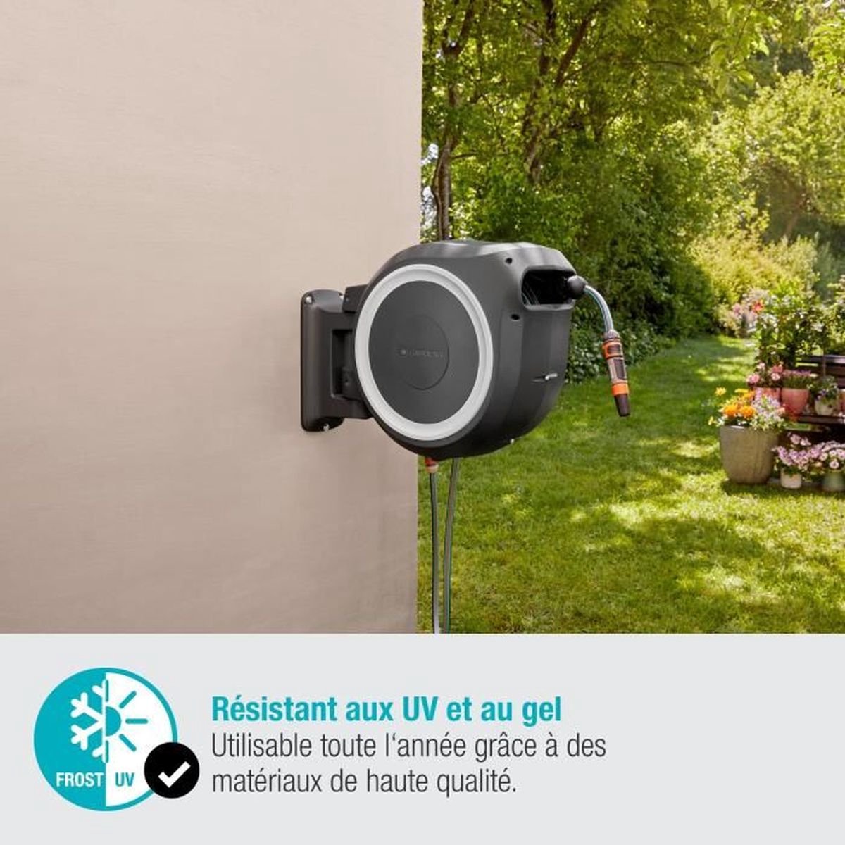 Gardena Wandslangenbox RollUp M/L Wit - 25 meter - Ø 13 mm