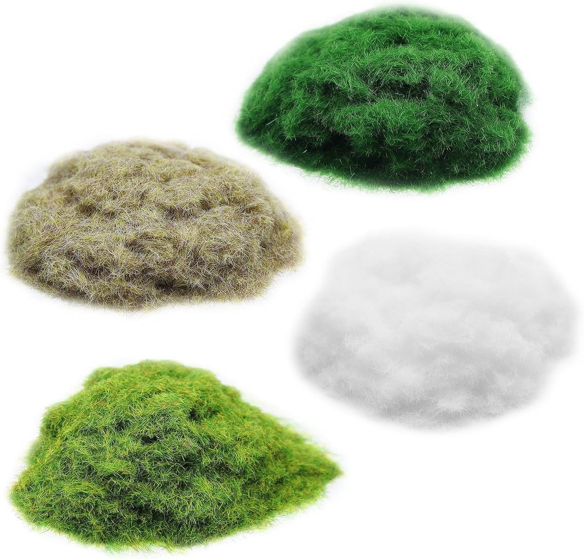 Miniature Gras voor Modelbouw - 4 Kleuren 0.3 cm Statisch Gras voor Landschappen, Diorama's en Creatieve Projecten