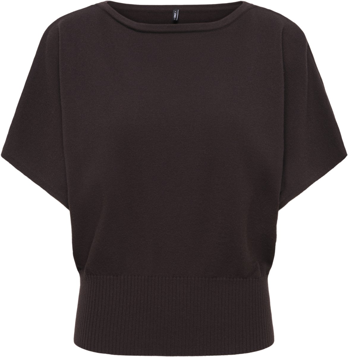Only bruine dames trui   Boothals   Regular fit   Duurzaam   Korte mouw Bruin XL