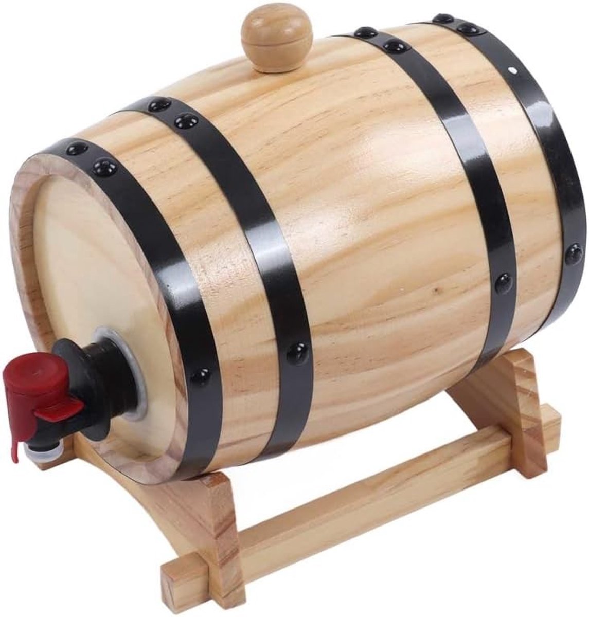 Houten Wijnvaten voor Thuisbrouwerij - Verouderingsvaten voor Whisky, Rum en Tequila met Tap en Standaard Stopper (5L)
