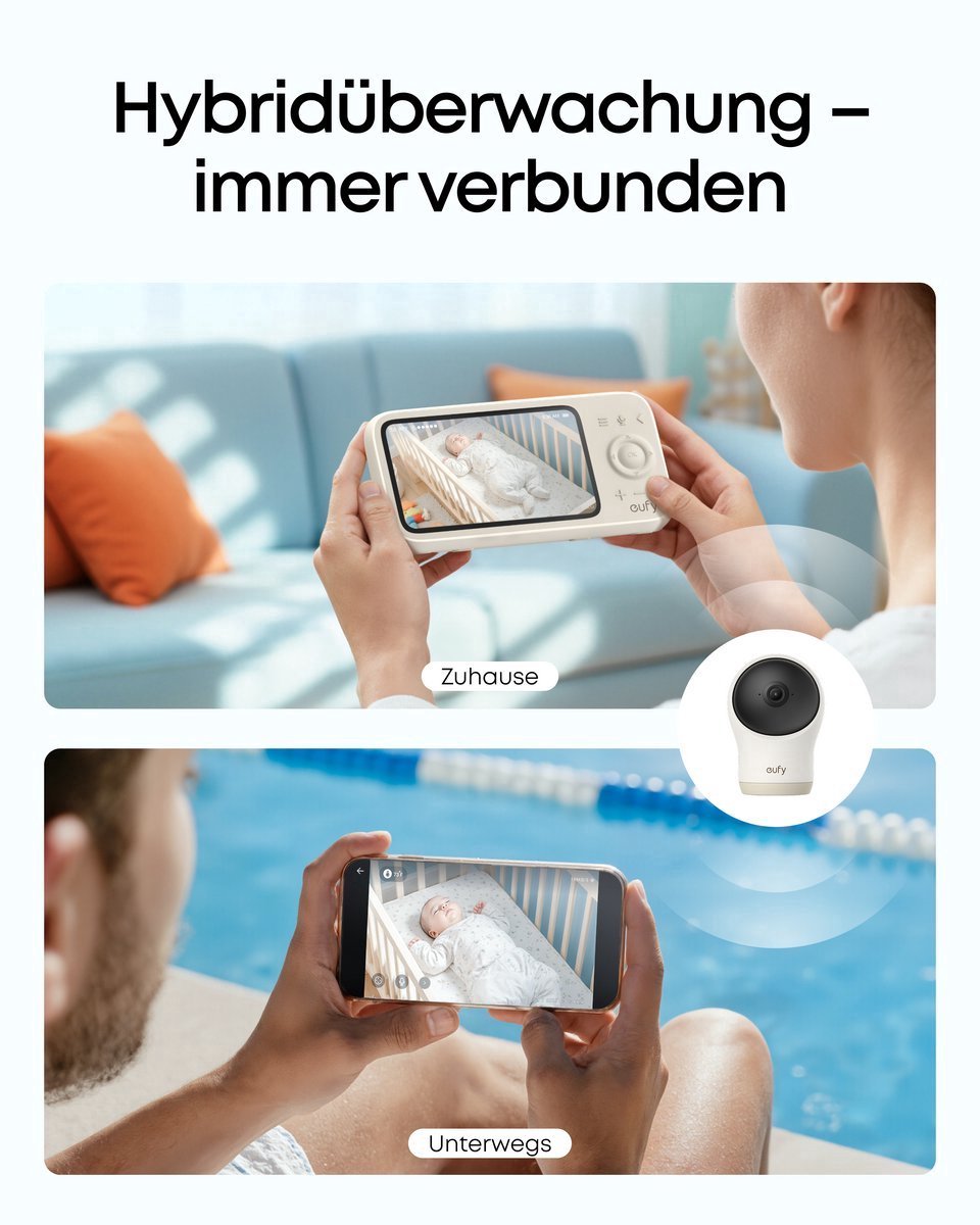 eufy Babyfoon C10 + Baby Monitor C10 Add-On Camera - 2K HD Camera thumbnail 3