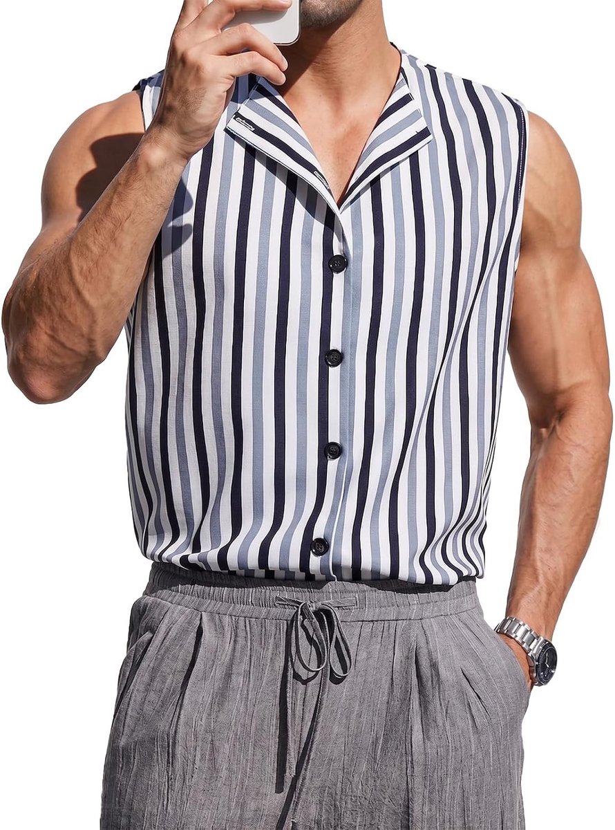 Gestreepte tanktop voor heren