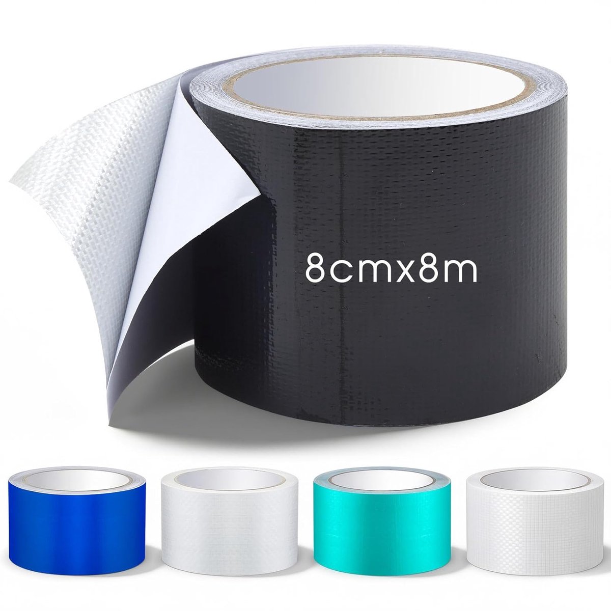 Tape voor PE-zeilen, hoge kleefkracht waterdichte reparatietape stoffen dekzeilen, zonnezeil, vrachtwagenzeilen, patches zwart