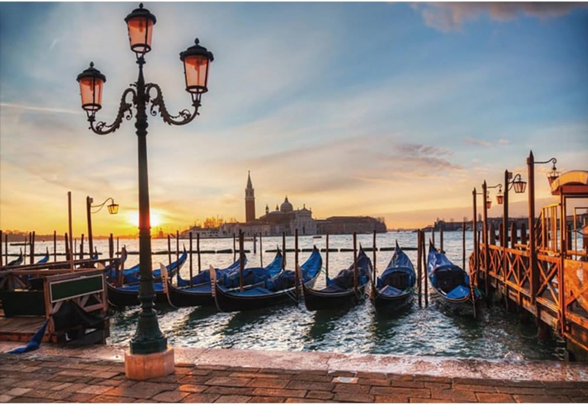 3x2m Fotografie achtergrond Traditioneel Italiaans Gondels in Europa Venetië Kerk San Giorgiomaggiore Zonsopkomst Foto Achtergronden Fotografie Video Partij Bruiloft Fotostudio rekwisieten