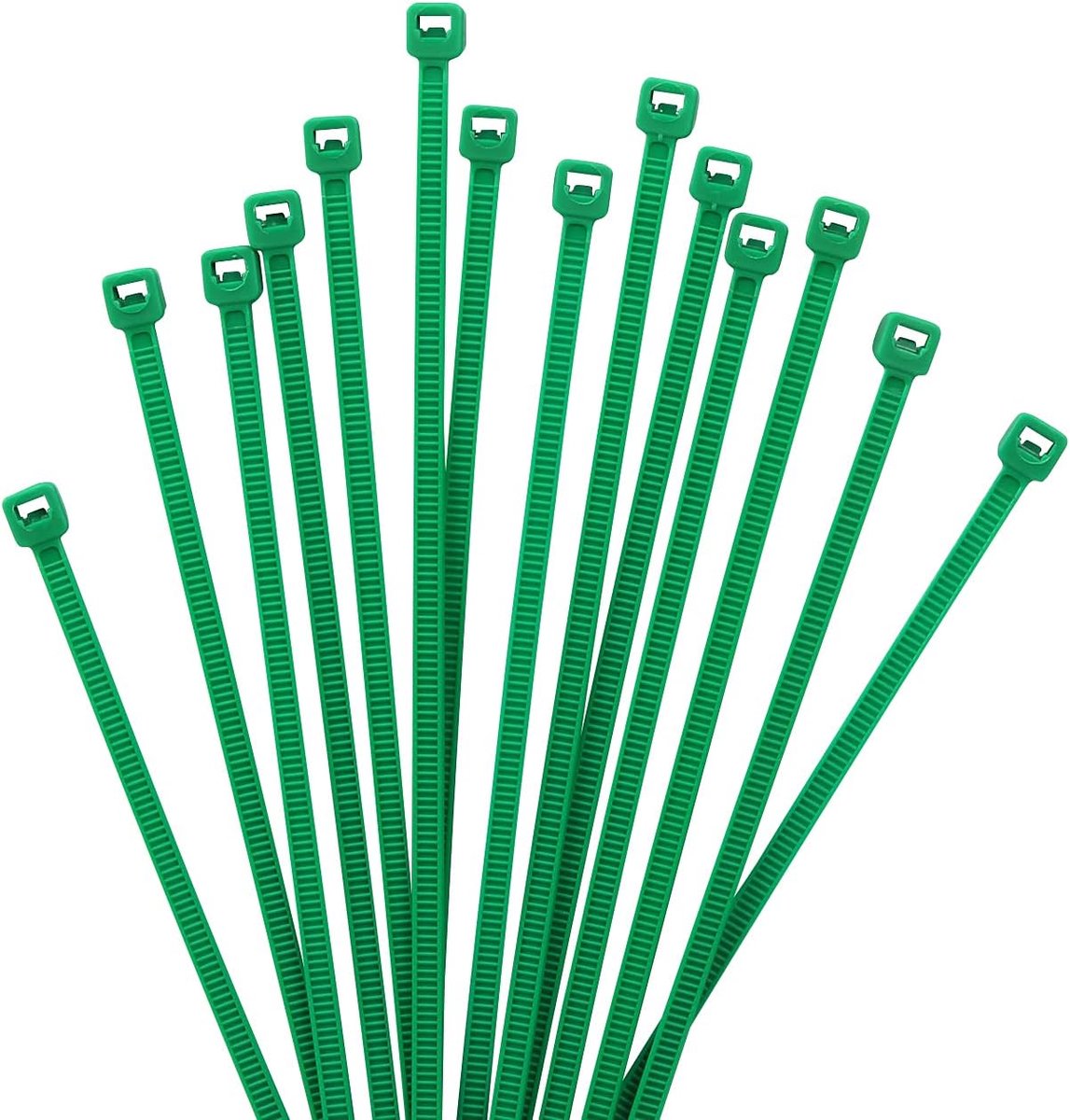 Kabelbinders van 10 cm, 10 kg sterkte, kleine stropdassen zelfborgende nylon ritsbinders voor binnen en buiten gebruik (groen)