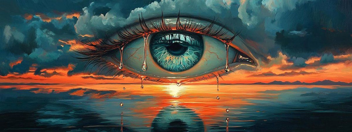 5D Groot Diamond Painting Kits Oog, DIY Diamant Schilderij Kit Zonsondergang Ronde Boor Crystal Strass Kruissteek Diamond Painting Foto's Voor for Home Wall Decoratie 30x80 cm