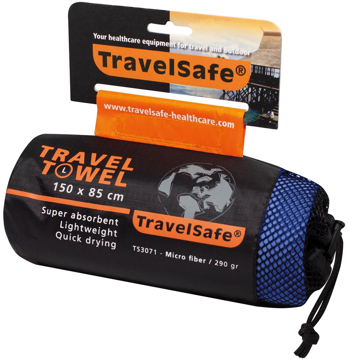 Bol.com Travelsafe-Reishanddoek-microvezel-L-koningsblauw aanbieding