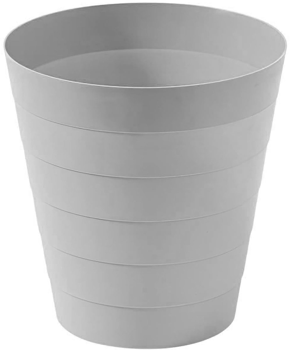 SnelShoppen - Plastic Prullenbak 6105 Plastic 9 L voor Kinderen, Kantoor, Keuken, Hoogte 25 cm, Grijs, Compact en Duurzaam Ontwerp