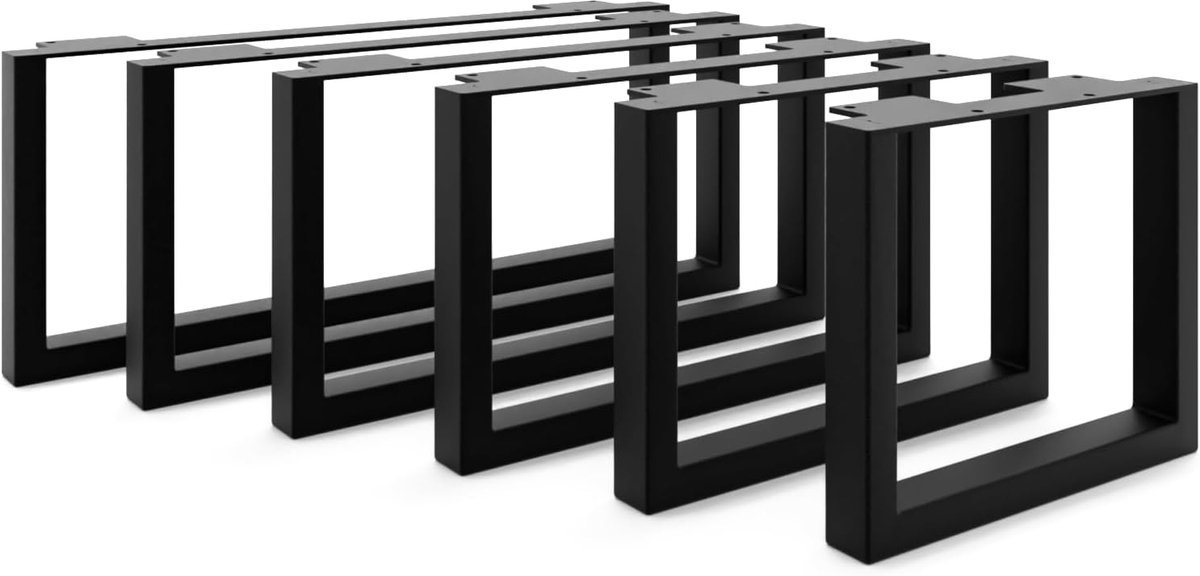 SnelShoppen - 20 cm Hoge Meubelpoten Set van 2, Zwart, Ideaal voor Kast, Bank, Bed of Dressoir, Stabiele Metalen Steunen met 75 kg Draagvermogen, Corr