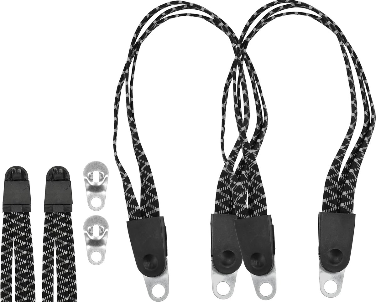 Fietsbevestigingsbanden 55 cm - Zwart elastisch - Duurzame bungee cords - Veilig bevestigen van bagage - SnelShoppen
